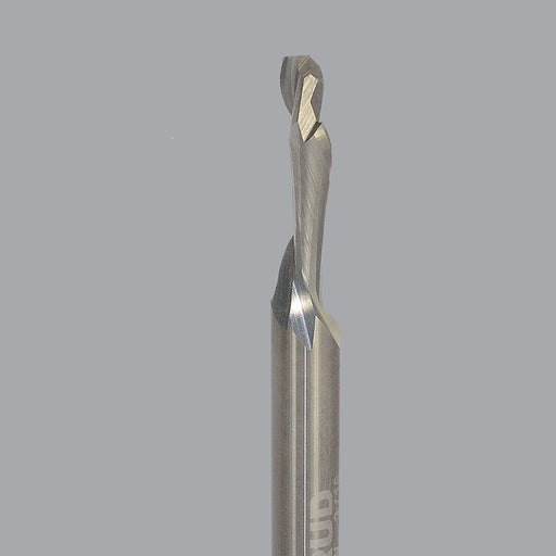 60-106MW, 0.1875" Dia, 0.625" LOC, 0.25" Shank Dia, 2.5" OAL, 1 Flute Max Wear Compression Router Bit