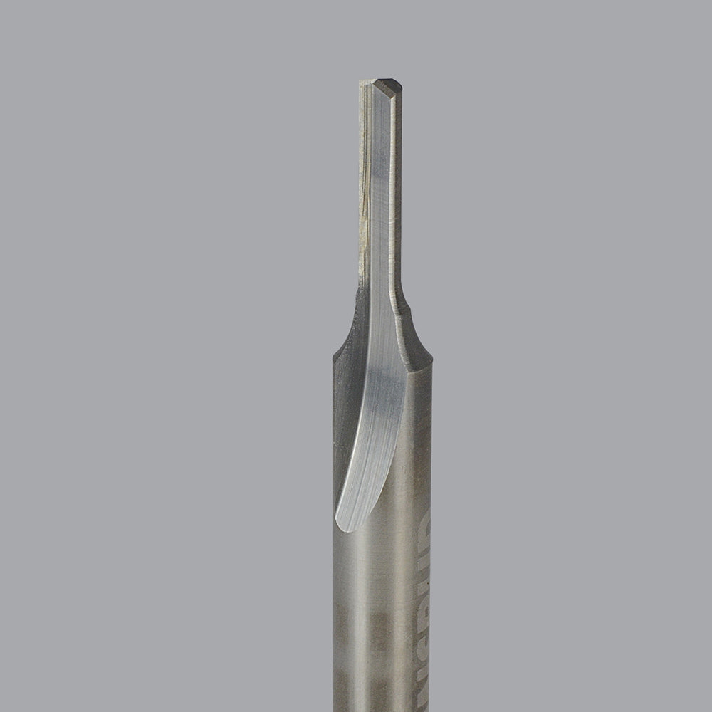 61-240, 0.125" Dia, 0.5" LOC, 0.25" Shank Dia, 2" OAL, Single Flute Router Bit